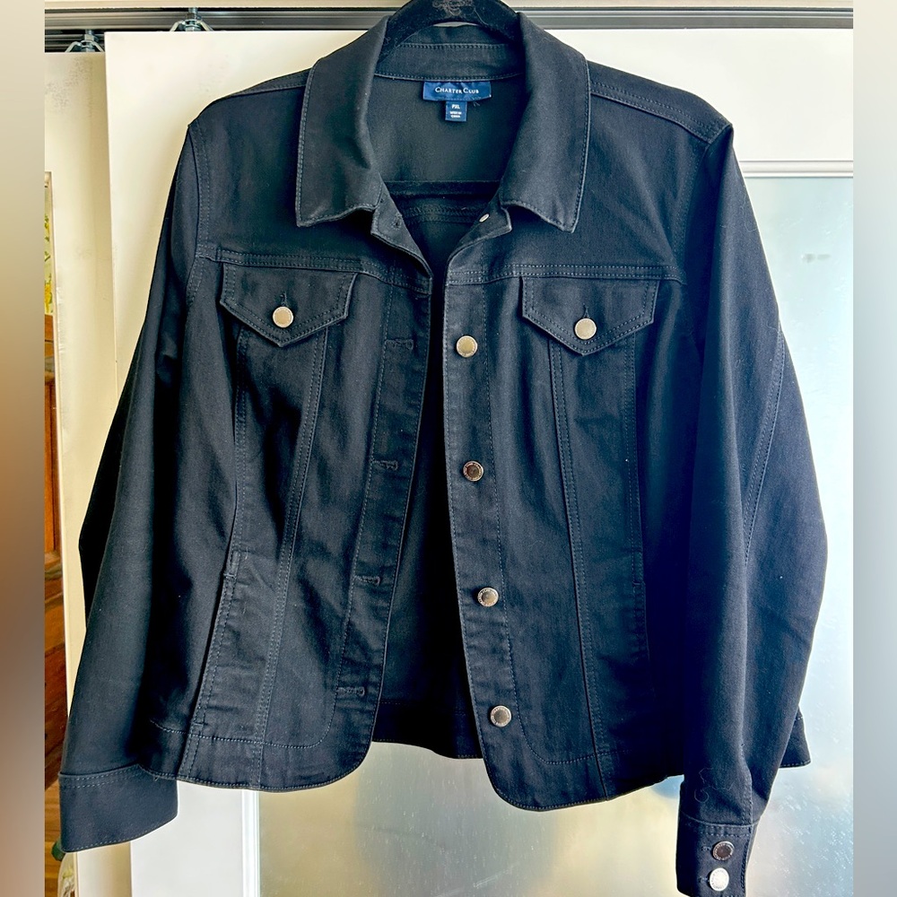 Charter Club Black Jean Jacket